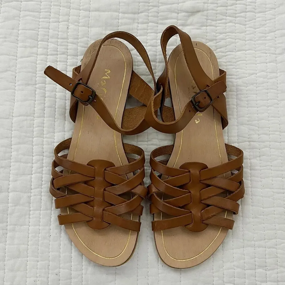 Mariella Brown Strappy Sandals Women's Size 7.5/8